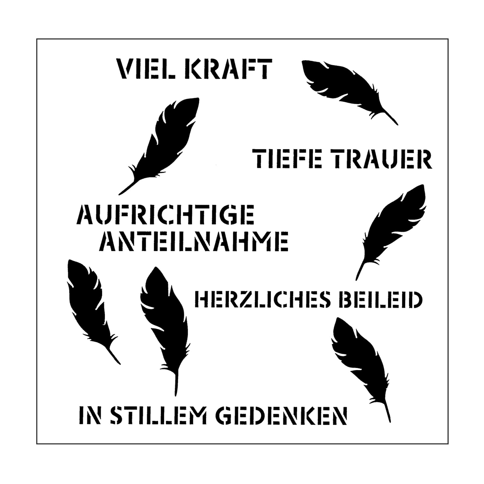 Vaessen Creative Art Stencil Stencil, White, 15 x 15 cm