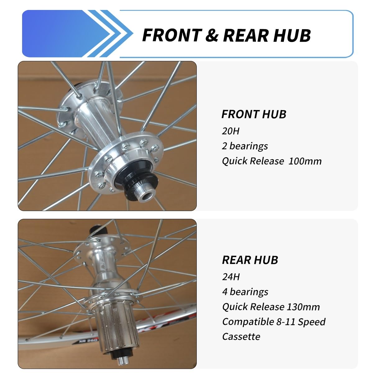 Ruedas BMX 20 Pulgadas 406/451 Juego Ruedas Bicicleta Plegable Freno V QR | Rueda Liberación Rápida 100/130mm Llantas De Aleación De Aluminio 20/24H Para Cassette 8-11s