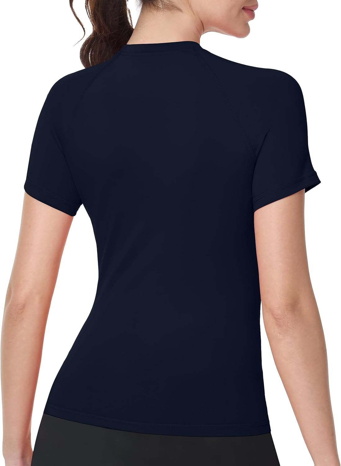 Women's Compression Shirt Short Sleeve, Quick Dry Workout Tops Athletic T-Shirts Gym Yoga Running Sports Base Layer - Image 2