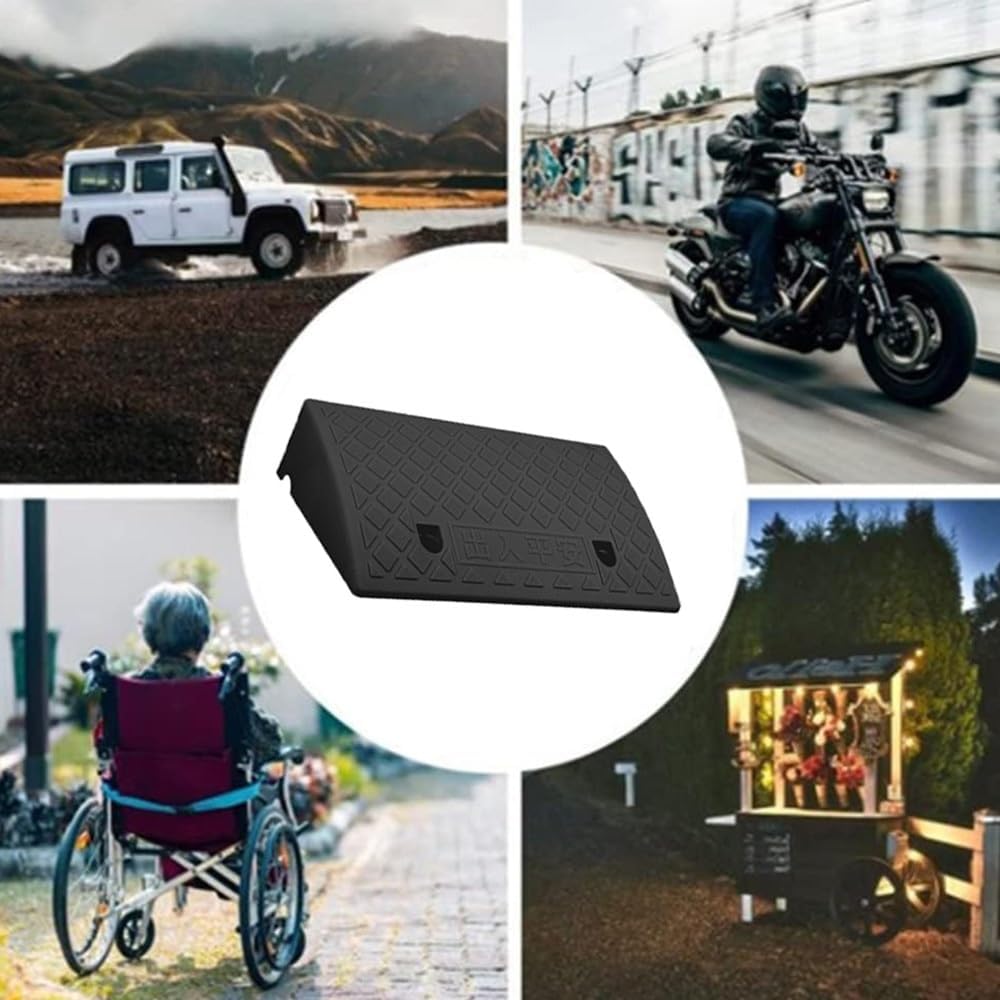 車両用縁石スロープ、縁石スロープ、 PVC Threshold Transition Ramp Multicolor Multipl  車両用縁石スロープ、縁石スロープ、 Curb Ramp For Car Threshold, Doorway, And Shed, スロープ  タイヤロケーター、車用ゴム製三角パッド 縁石スロープ スロープパッド 滑り止め ...