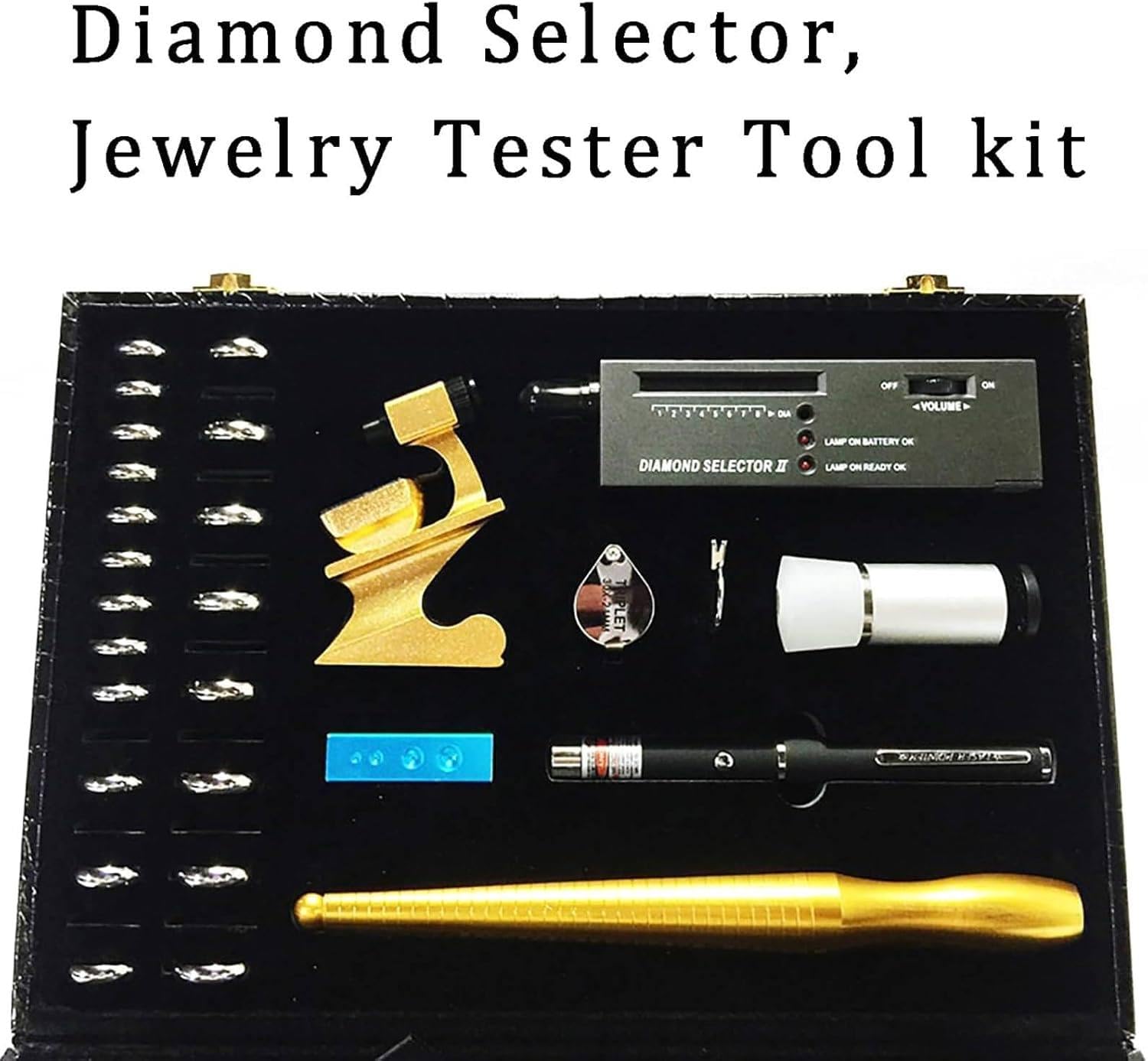 Selektor diamentów i zestaw do testowania złota, zestawy do testowania złota Gem Pen, narzędzie do testowania biżuterii z kamieniami szlachetnymi, przenośny elektroniczny Selektor biżuterii