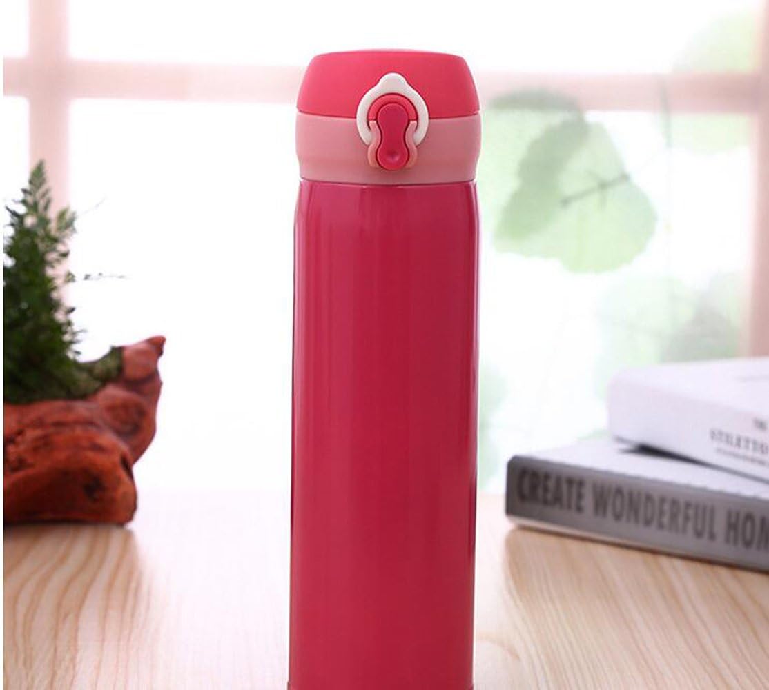 TOTO SPORT Stainless Steel Coffee Travel Mug Thermos Vacuum Insulated Thermos Bottle Water Thermos Bottle Simple Stlye Travel Mug for Women and Men Travel Flask Coffee Mug Thermos (Red)
