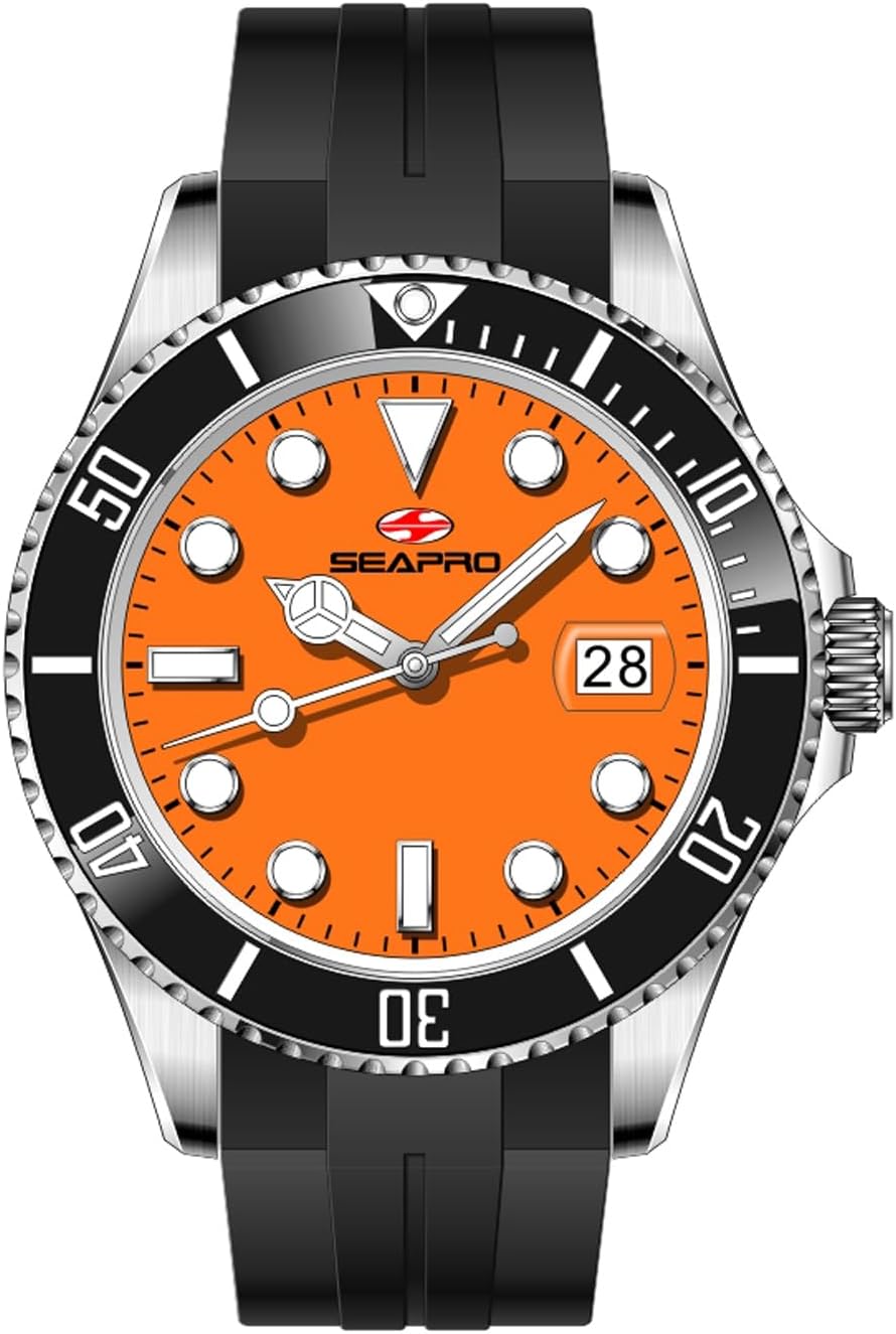 Orologio Uomo Seapro SP2742 Al Quarzo - Cassa Acciaio, Cinturino Pelle, Quadrante Blu, 20 ATM