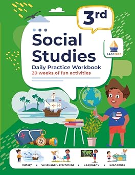 3rd Grade Social Studies Daily Practice Workbook | 20 Weeks of Fun Activities | History | Civic and Government | Geography | Economics | + Video ... Each Question Social Studies by ArgoPrep