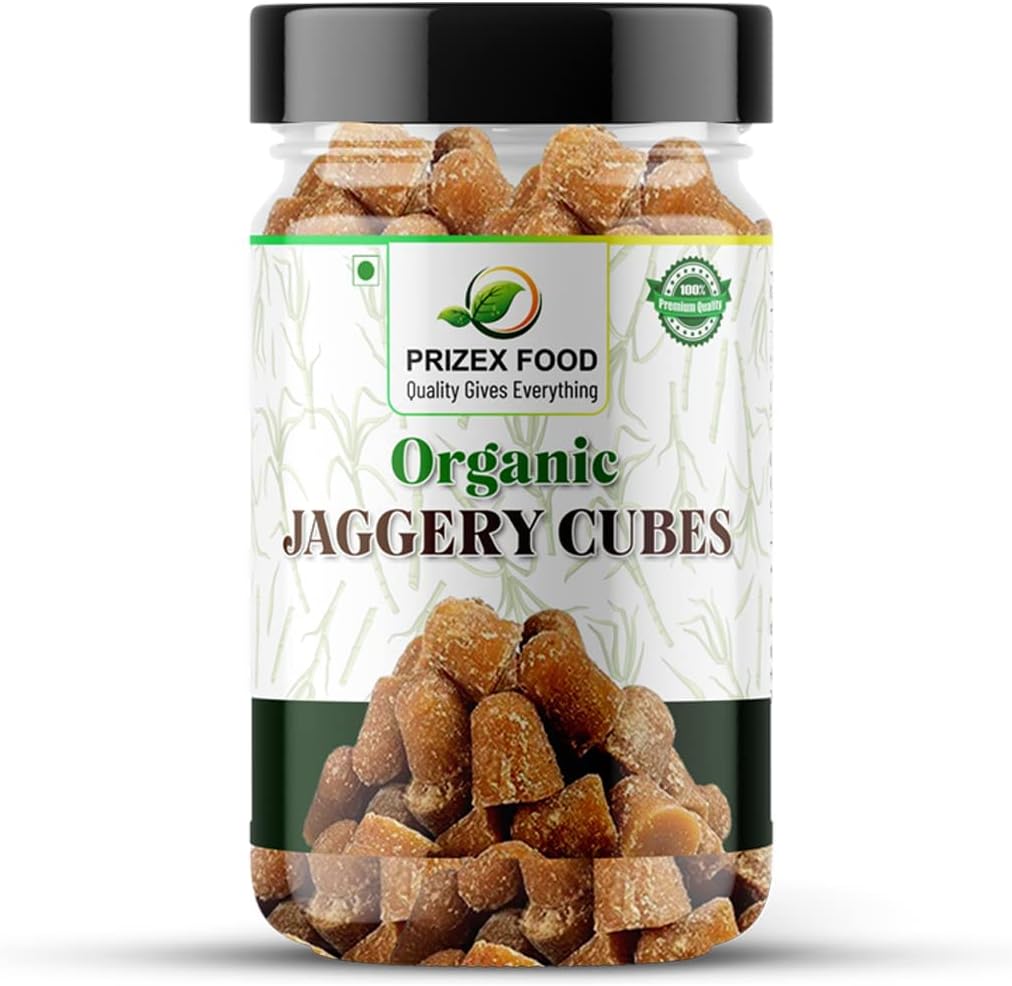 Prizex Jaggery Cubes [Pure, Natural, No Preservatives Added], Jaggery Cube, Gud Jaggery, Jaggery Organic Cubes 400 GM