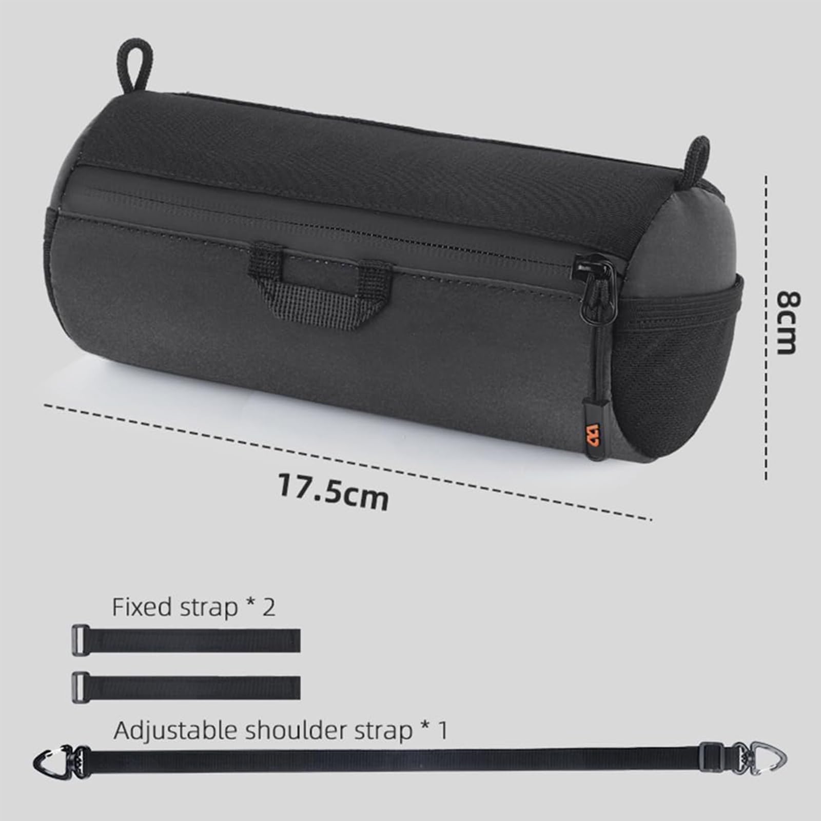 Borsa Manubrio Bici Accessori Bici, Manubrio Bici Borsa con Tracolla, Borsa Manubrio Moto Borse Bici per Mountain Bike e Bici Da Strada, Nero 1L