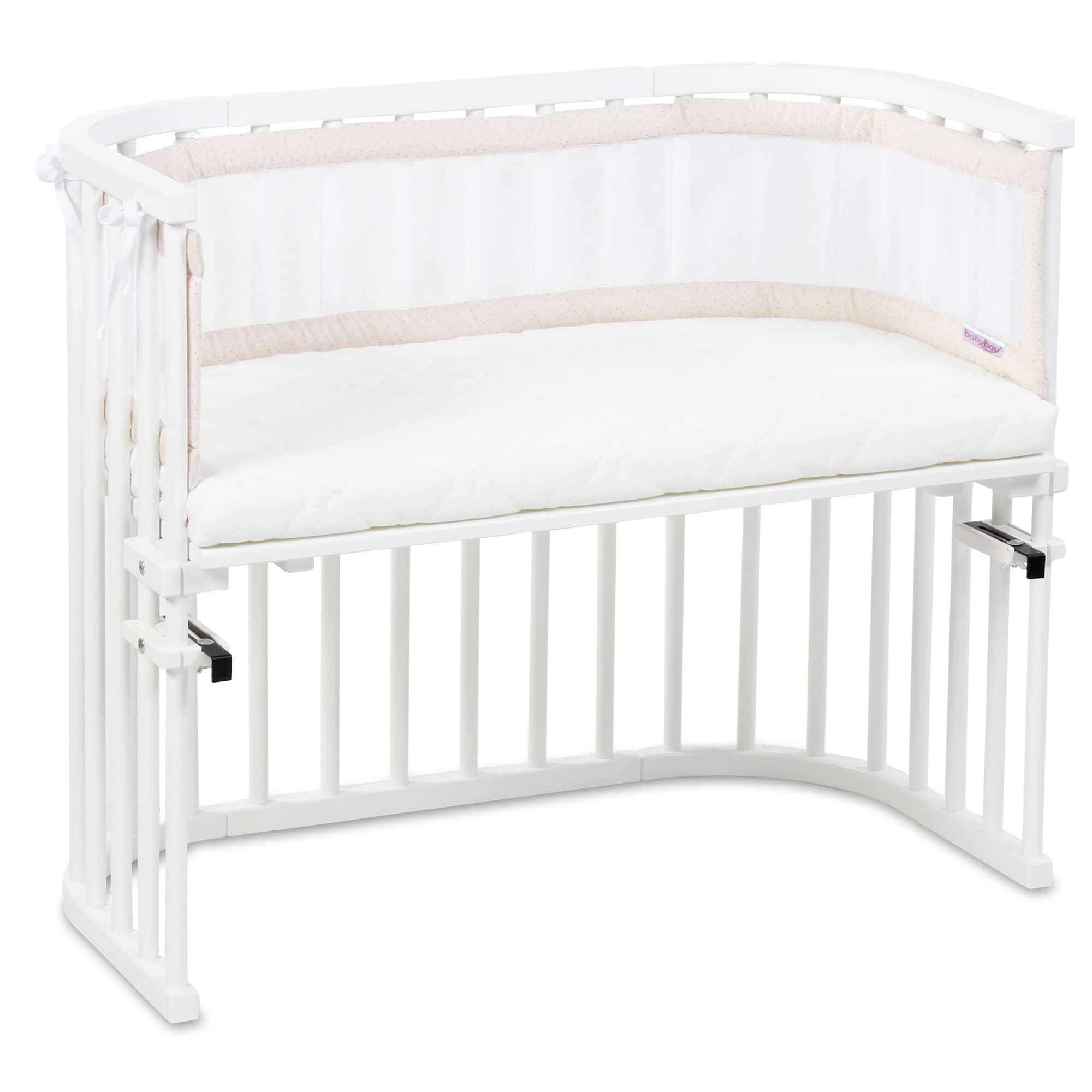 babybay Paracolpi in rete Royal adatto per modello originale, beige con punti glitter dorati