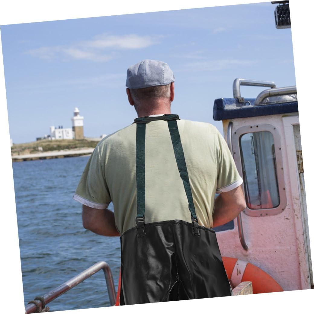 Waterproof Fishing Wading Suit Thickened Black Overalls 1pcs Men’s Wading Pants for Outdoor Sports and Fishing