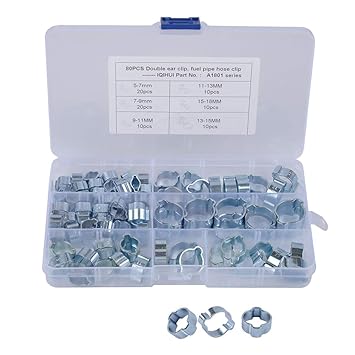 Elegant Essence Double Ear Clamps O Clips Mikalor Water Fuel Air Hose Assortment Box X80