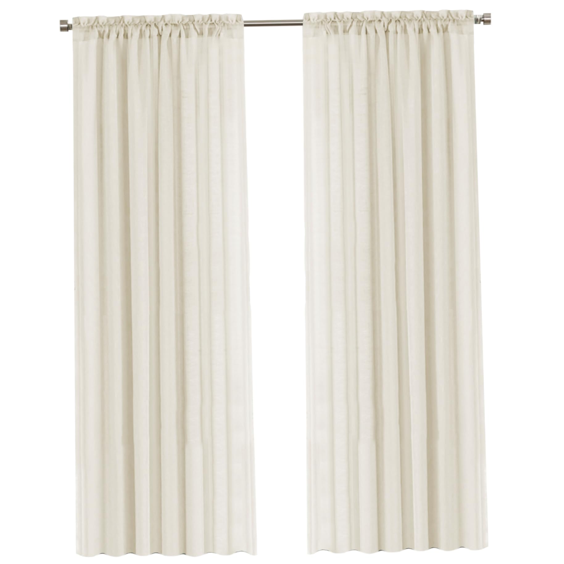Rideaux en lin semi-transparents pour chambre, voilage rustique de ferme chic bohème