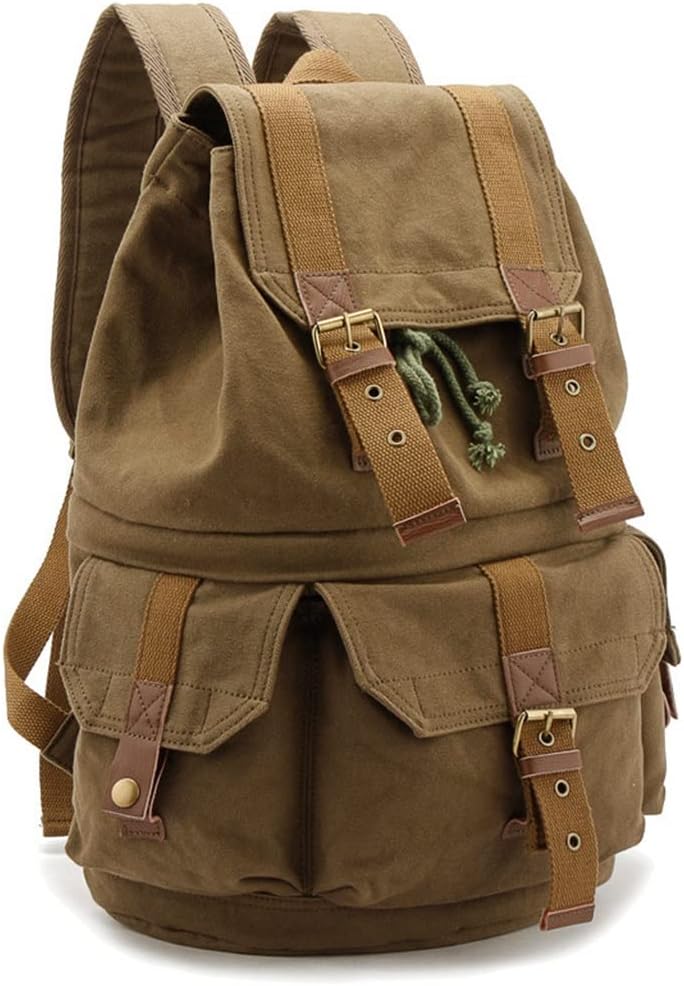 Canvas DSLR Camera Bag Outdoors Travel Photography Multiple Bags Backpack for Camera Tripod Lens(Vert)