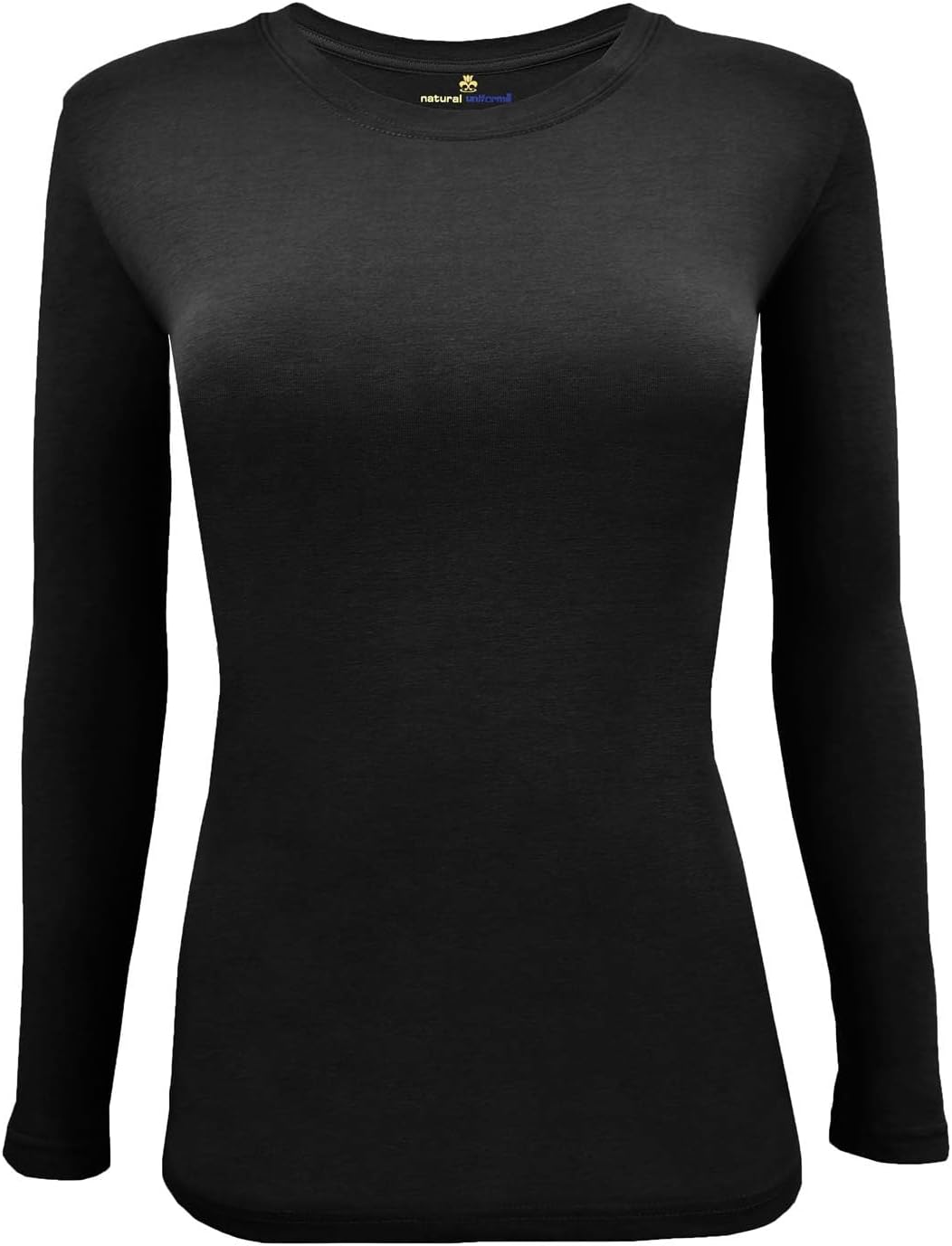 womens Long Sleeve Under Scrub Stretch Crew Neck T-shirt- Scrub Top(style# 716) Under Scrub Tee Crew Neck Long Sleeve