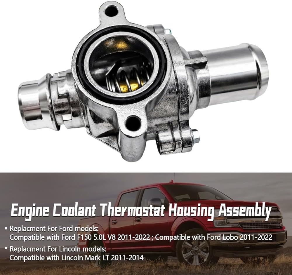 86013 Engine Coolant Thermostat Housing Fit F150 2011-22 Mark LT 2011-14