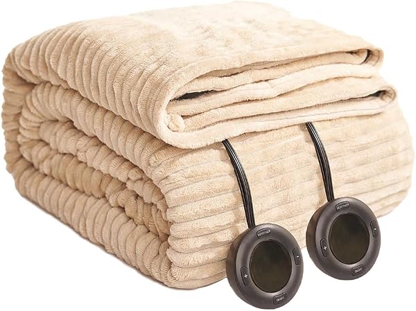 King Size Heated Blanket 100x90 inches with 6 Heating Levels