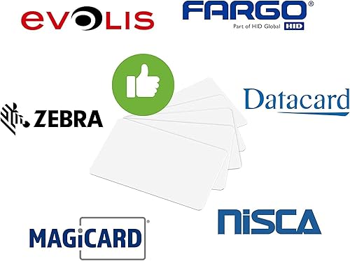 Miniatura 7 de BABIQT - 30 tarjetas de PVC CR80 de 30 mil, tarjetas de PVC en blanco de calidad para impresoras de tarjetas de identificación fotográficas