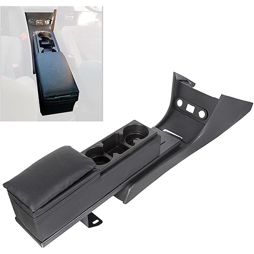 ECOTRIC Center Console Kit Compatible with 2011-2020 Dodge Charger Police w/Mini Cup Holder Plate and Trim Set (You Will Receive Two Packages)