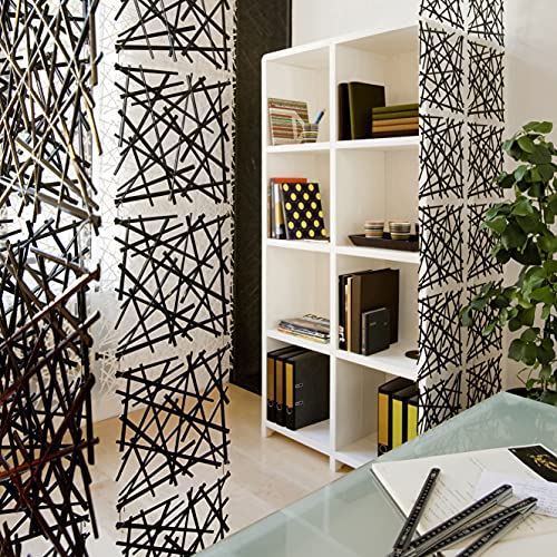 Koziol 2037526 Stixx Room Divider Ornament (Set Of 4), Solid Cosmos Black #TOP2