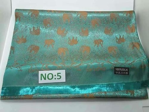 Miniatura 9 de PunPund Bufanda suave de elefante tailandés de seda 100% hecha de Tailandia para mujer, hecha a mano, regalo de recuerdo, longitud de 72 pulgadas,