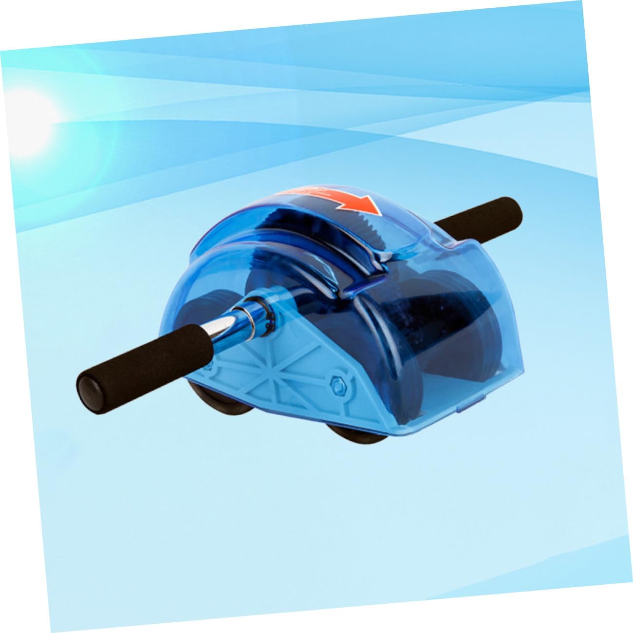 Ab Roller Wheel with Automatic Rebound Four-wheel Abdominal Exercise Equipment for Core Strength Lightweight Design for Home and Gym Use Ergonomic Grip for Comfort and Safety Blue