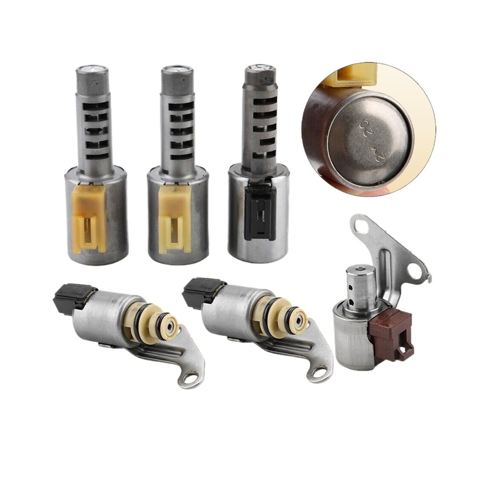 Wxnlbb One Color U540e Automatic Transmission Solenoid Valve 6-Piece Set Compatible With Toyota Vios Yaris Auto Parts