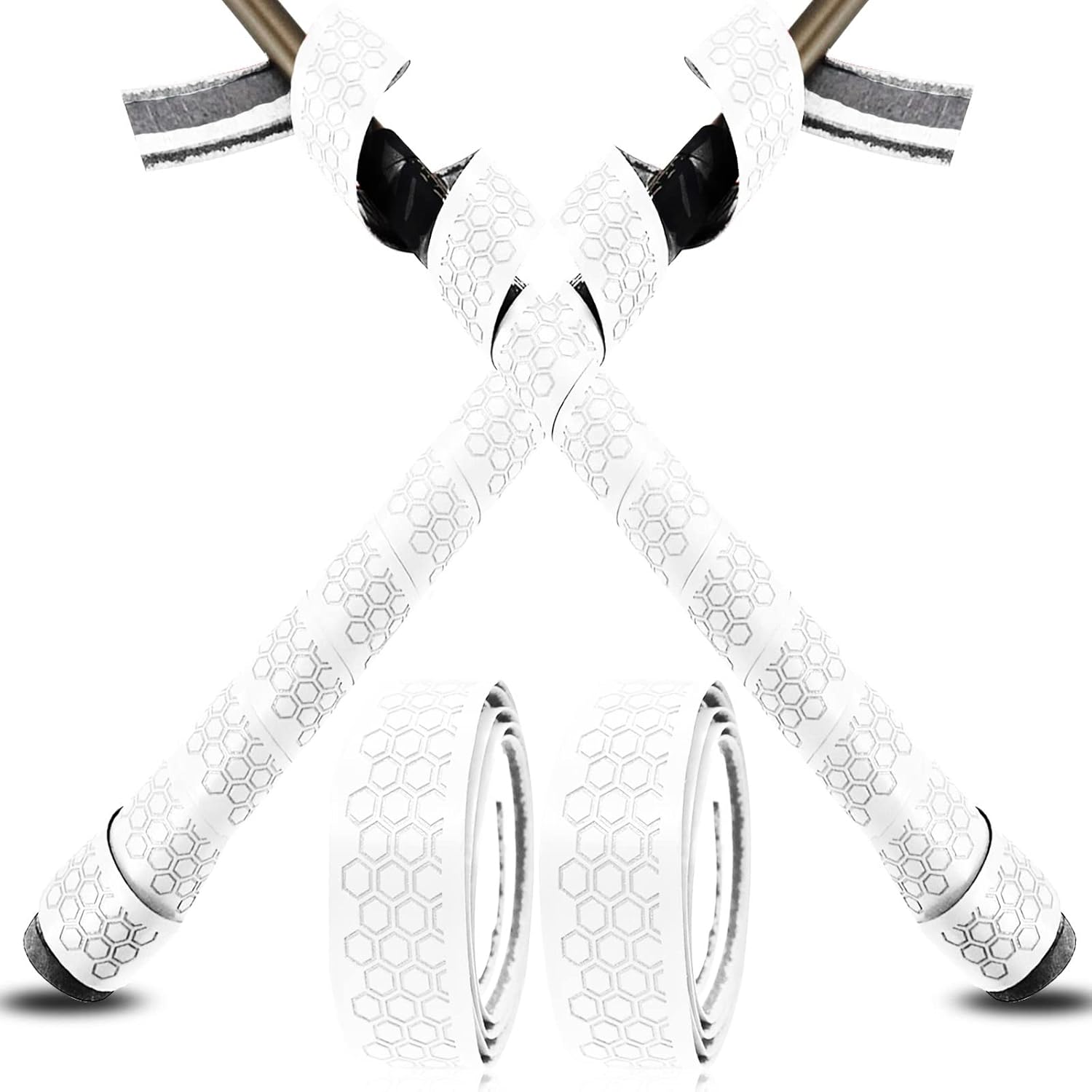 AmySport Bat Grip Tape Baseball Softball 2/4 Pack - 40" Precut 1.75mm Thick Full Adhesive No-Slip Pro Comfort Grip