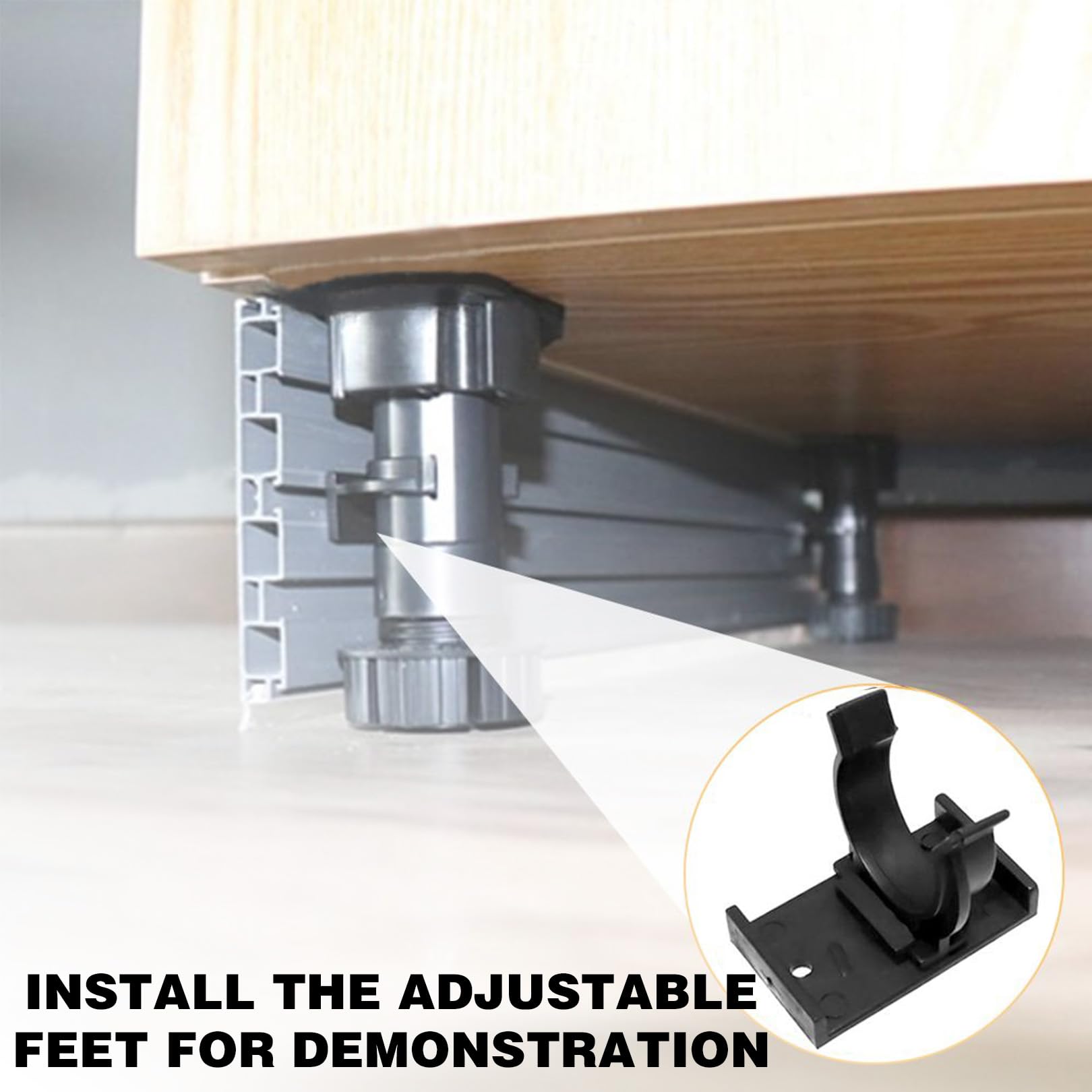 8 Stück Sockelleisten Clips,stabile Sockelblende Küche für Befestigung Kickboard Küchensockel Sockel Sockelklammern Sockelleiste Küchenblende Halterung Küchensockelleiste Bad Befestigungsclips Baumarkt