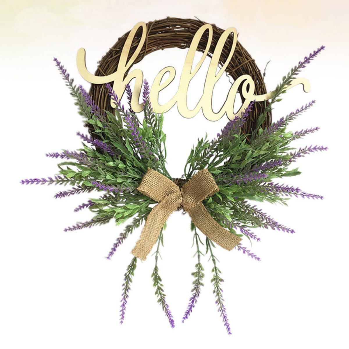 Baluue Künstliche Lavendelgirlande 35,5cm Violett Langlebige Dekogirlande für Haustür Wand und Hochzeit Wetterfest Haushaltssichere Wohnraumdekoration Zufällige Farbe