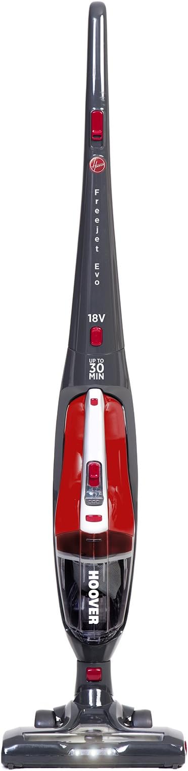 Hoover Freejet Evo 14.4v 2in1 Cordless Vacuum Cleaner, FE144AG, Removable Handheld, Lightweight, Car, Kitchen, Stairs - Grey/Red
