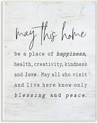 Stupell Industries May This Home Family Inspirational Word On Wood Texture Design Wall Plaque, 10 x 15, Multi-Color