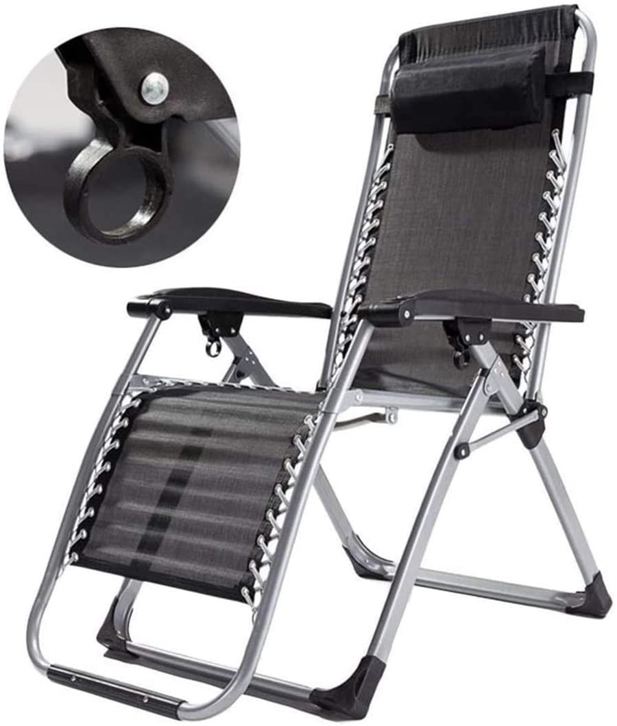 Chaise pliante de jardin inclinable contre le mal de dos en extérieur