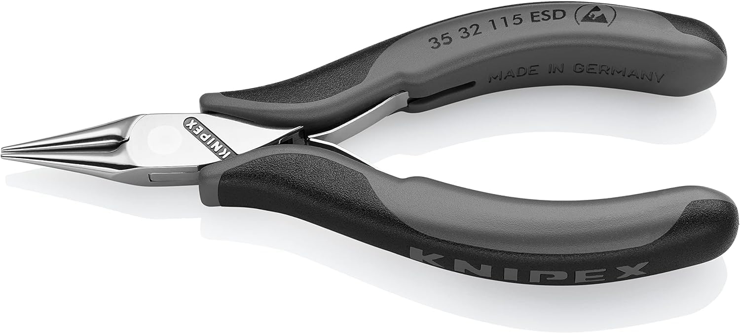 Knipex 35 32 115 ESD Electronics Pliers with round jaws with soft grip dissipative