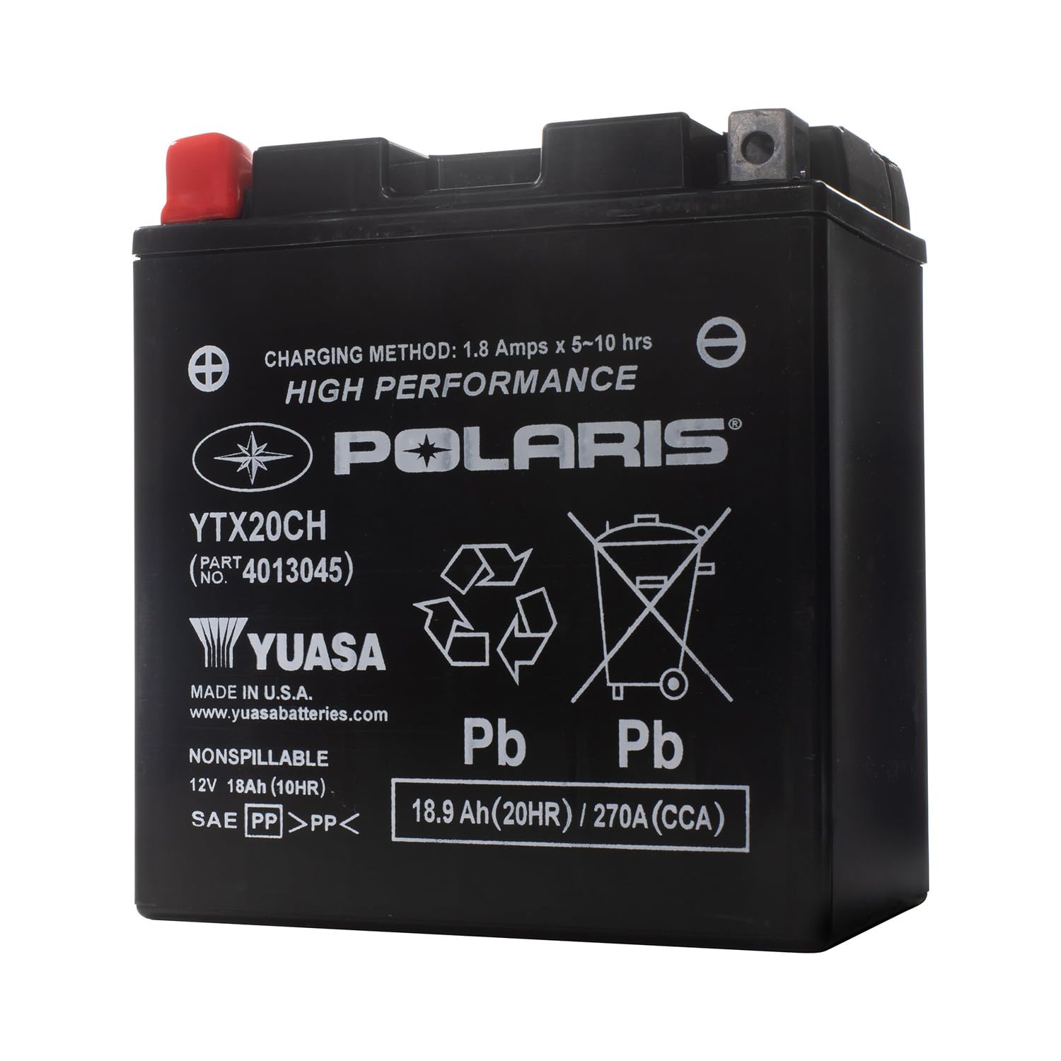★ポラリス★ Amazon | Polaris スノーモービル 12V 18Ah 密閉型 充電式 AGM