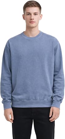 403 Pigmented Dyed Crewneck Pullover Sweatshirt Soft Handfeel 3 End Fleece 80% Cotton 20% Poly 9.5 Oz 340 GSM