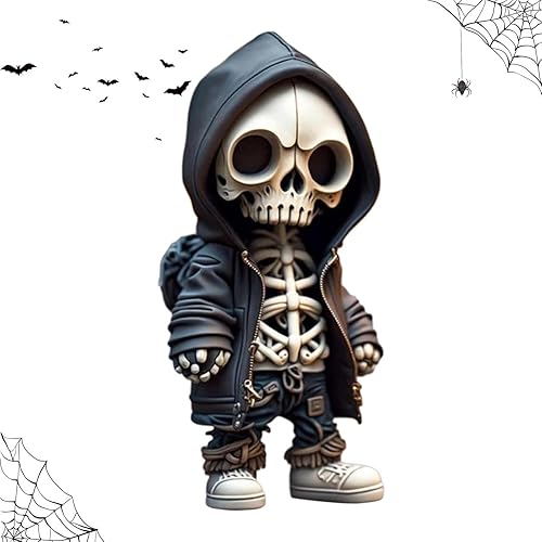 Miniatura 9 de Cool Skeleton Figurines  2023 New Resin Crafts Cute Statue Skeleton Memorial  Collectible Gothic Skull Sculpture Halloween Decoration for Home Desk