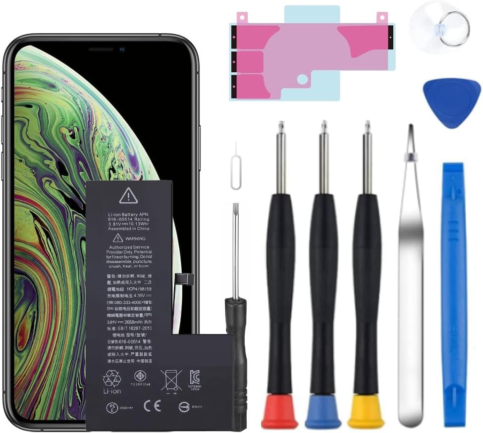 Battery for iPhone Xs, 2026 New Upgraded Battery Replacement for iPhone Xs A2097 A1920 A2100 A2098 with Professional Repair Tool Kit
