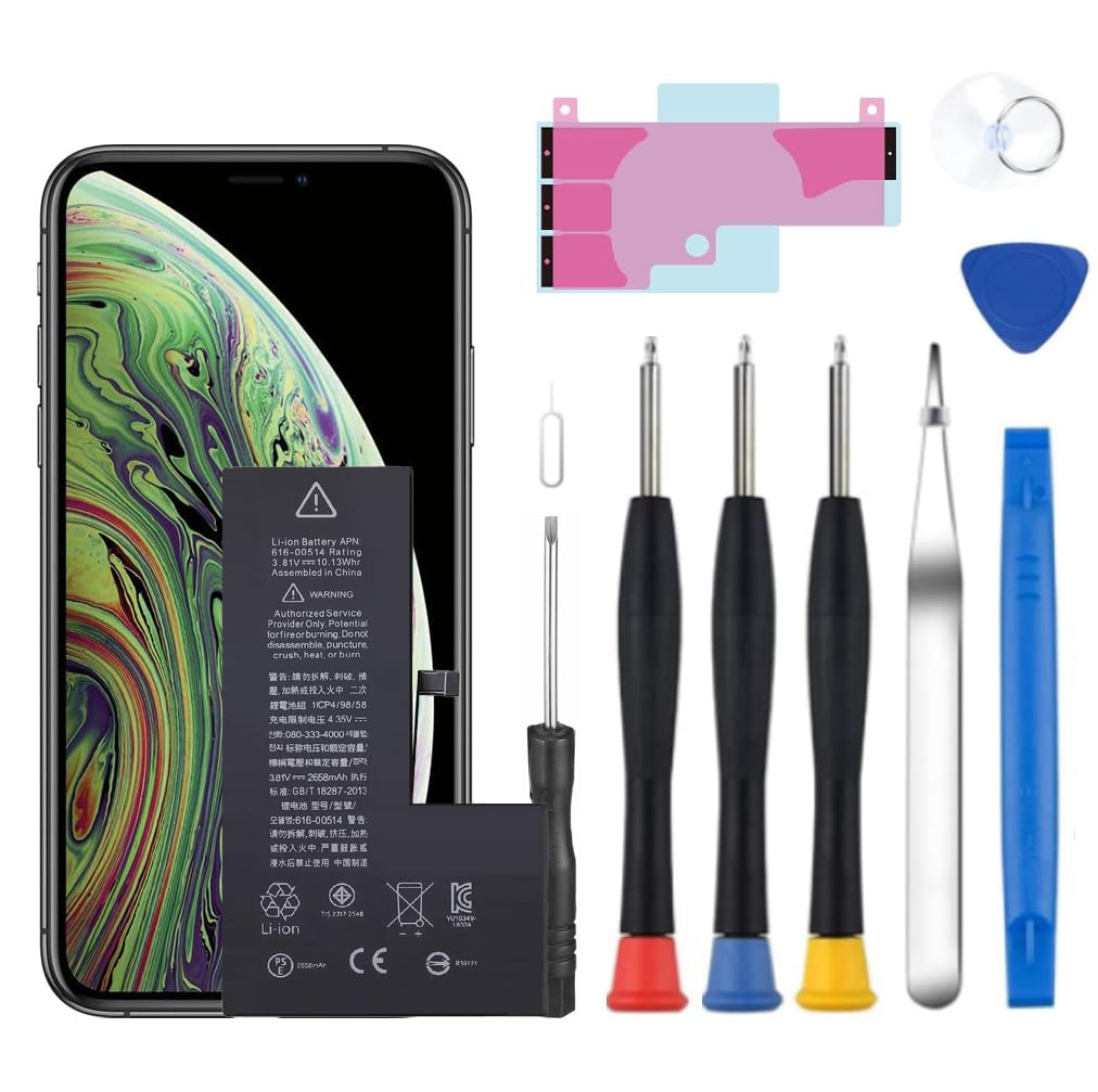 Battery for iPhone Xs, 2025 New Upgraded Battery Replacement for iPhone Xs A2097 A1920 A2100 A2098 with Professional Repair Tool Kit