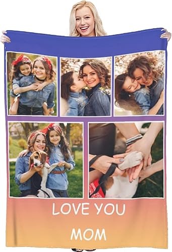 Vista 26 de Manta personalizada con fotos, texto, manta personalizada de franela, manta de fotos personalizada para bebé, madre, padre, amigos, regalo