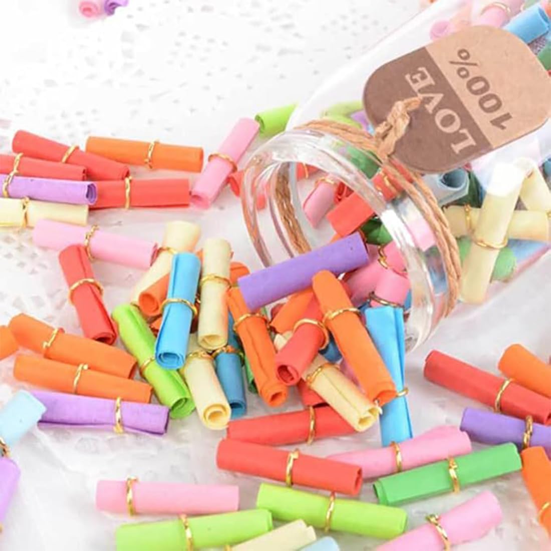 Petit Parchemin Capsules De Messages Rouleaux De Parchemin Miniatures Souhaits, 200 pièces