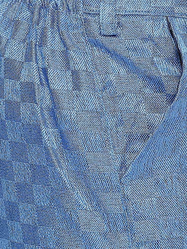 Image of Boys Blue Checked Coat Suit Set with Waistcoat Shirt and Trousers (9017ANJ)