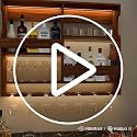 Image of WELL KNOWN Sheeshm Wooden Mini Bar Cabinet for Home Wall Mounted Wine Rack, Bar Cabinet with Glass Storage,Upside Down Glass Wall Hanging Wine Rack /Holder Organizer for Restaurant and Hotel | Natural