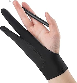 約50g サイングローブ - ポリエステル、通気性| 2本指のデザインを備えたひどいアーティストグローブ、スケッチ、塗装、タブレットの使用、デジタルドローイングに最適です。
