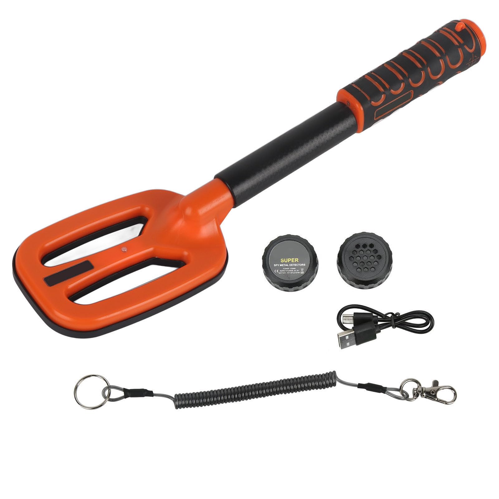 Fafeicy Detector de Metales Subacuático Recargable IP68 con Tecnología Impermeable de Cuerpo Completo para Búsqueda de Buceo Inspección de Seguridad Pública Investigación Policial (Orange)