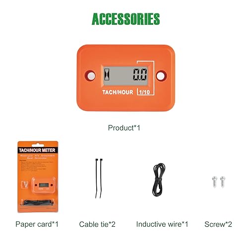 Miniatura 6 de Yooreal HM012 - Tacómetro digital de horas, diseño impermeable para motor de automóvil, tractor, motosierra, motor fuera de borda, generador de