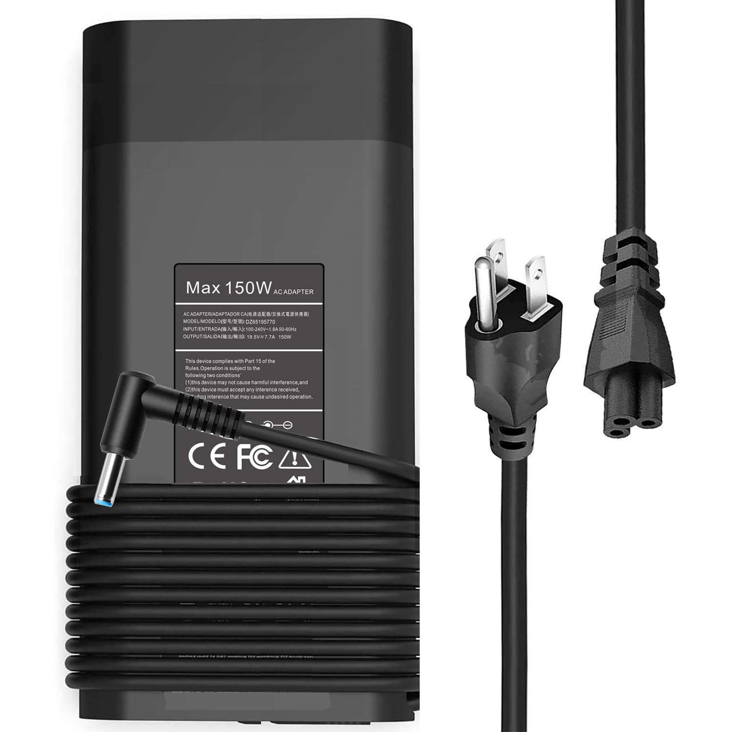 150W AC Adapter Charger fit for HP ZBook 15 16 17 15u 15v G3 G4 G5 G6 G7 G8 G9,ZBook Studio G4 G5 G6 G7 G8 G9,Victus 15 OMEN Pavilion Gaming 15 16 17 Laptop Power Adapter Supply