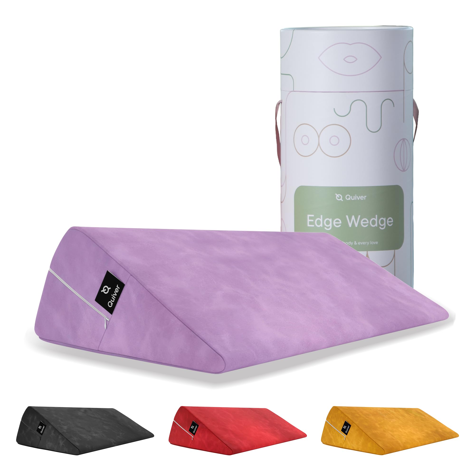 Quiver Edge Premium Intimacy Pillow for All Couples - Canada's Inclusive Intimacy Cushion - Sensual Positioning Sex Pillow Support for Enhanced Comfort (Color: Lavender - Faux Leather)