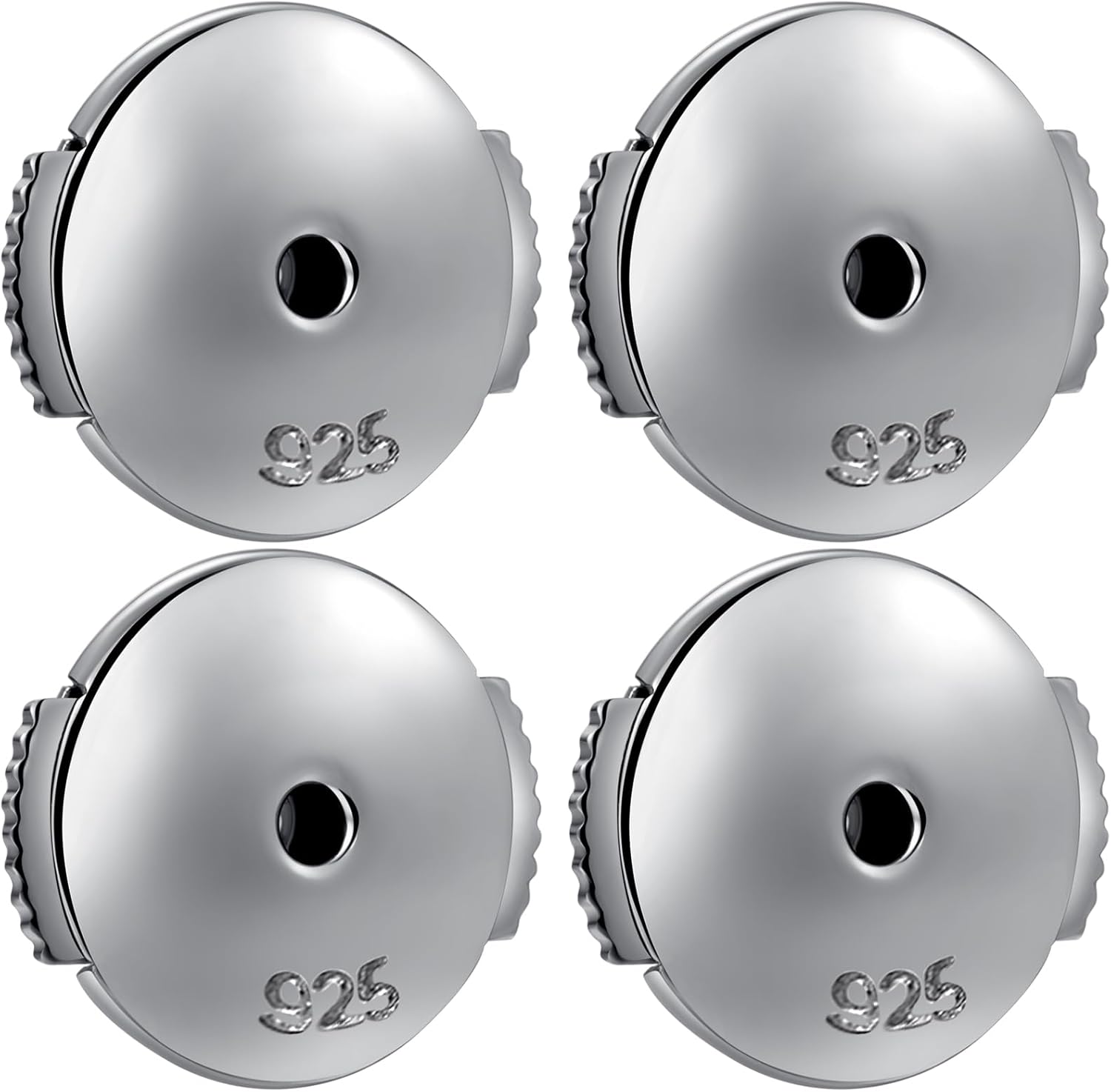 60 Ferma Orecchini In Silicone Trasparenti - Chiusure A Farfalla Per Orecchini A Perno - 30 Paia - Foto 11