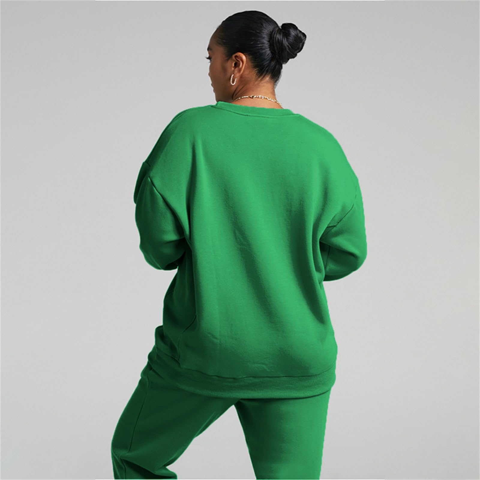 Suncolour Completo da Donna in Due Pezzi Felpa Pullover e Pantaloni da Jogging Tuta Calda Set di Tute Casual