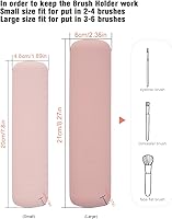 Vista 20 de FERYES Soporte para brochas de maquillaje de viaje, Negro -, Chico, Simplicidad