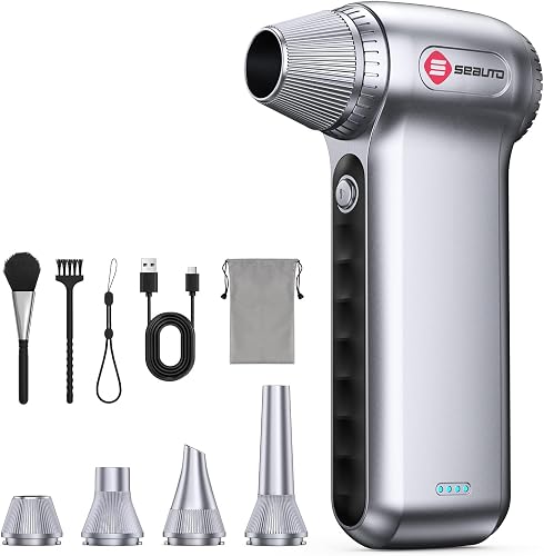 Electric Air Duster 180000RPM, Powerful Cordless Compressed Air Duster with 3-Sp