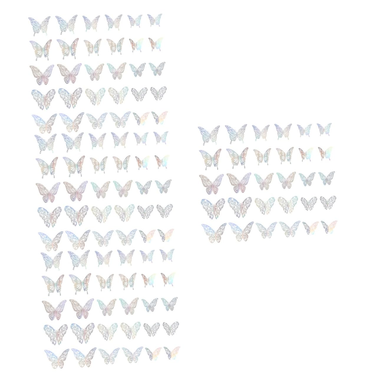 SHINEOFI 4 Set Decorazioni Murali Adesive Farfalle Adesivi Eleganti Per Camera Da Letto E Ufficio Design Rifinito E Vividità Superiore 72 Pezzi * 4